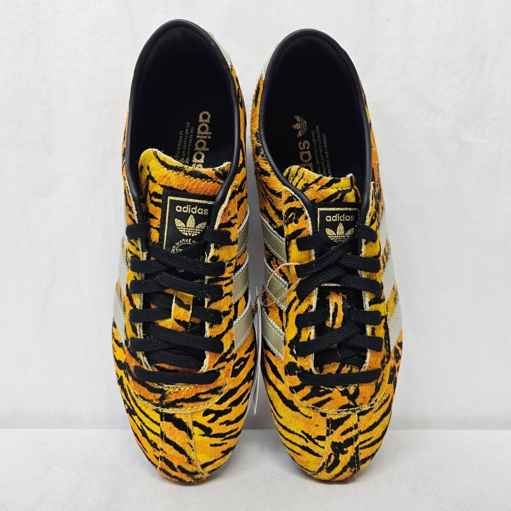 Adidas Tokyo W Tiger Print Pony Hair Sneakers IH6638 Yellow Gold Womens Size 8 - Picture 5 of 9